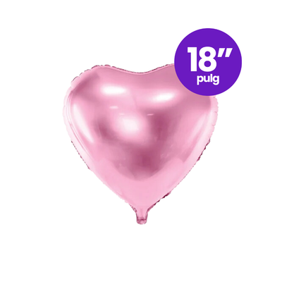 Globo Foil Corazón Rosa