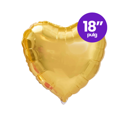 Globo Foil Corazón Oro