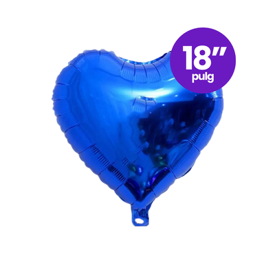 Globo Foil Corazón Azul Rey