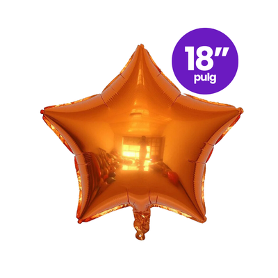 Globo Foil Estrella Naranja