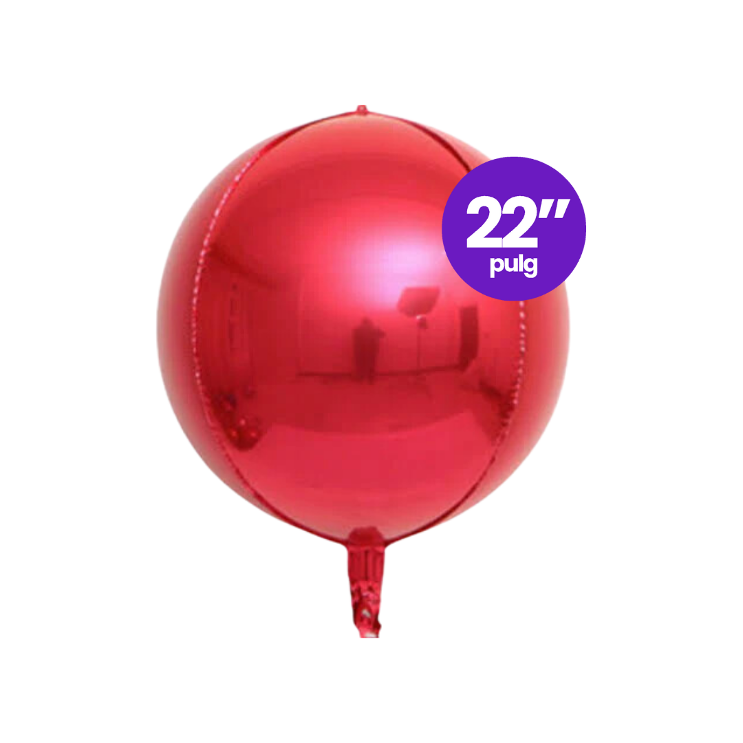 Globo Foil Orbz Rojo