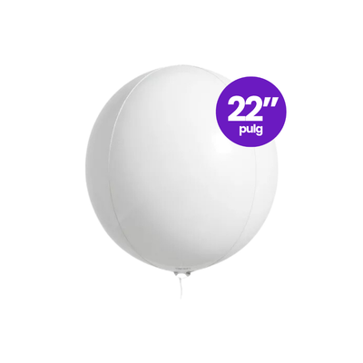 Globo Foil Orbz Blanco