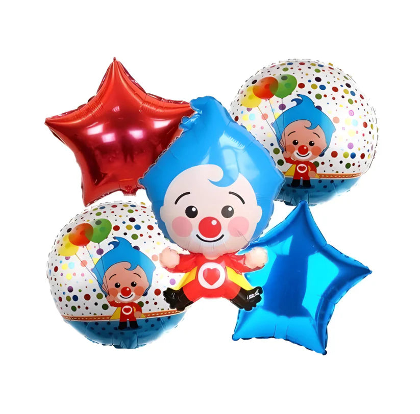 KIT SET 5 GLOBOS PLIM PLIM - San Jorge Party