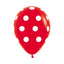 GLOBOS SEMPERTEX R12 DISEÑO POLKA DOTS ROJO 015 C/50 - San Jorge Party