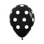 GLOBOS SEMPERTEX R12 DISEÑO POLKA DOTS NEGRO 080 C/50 - San Jorge Party